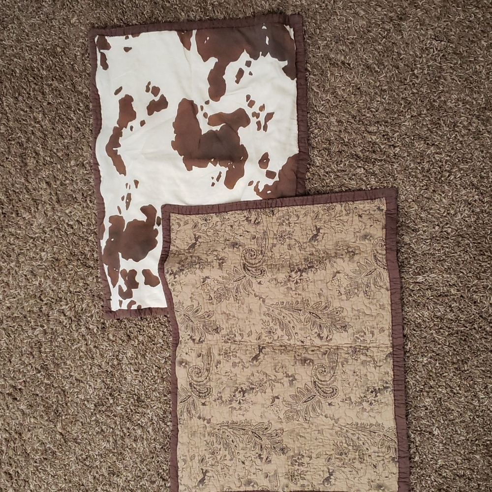 Cowhide print pillow cases